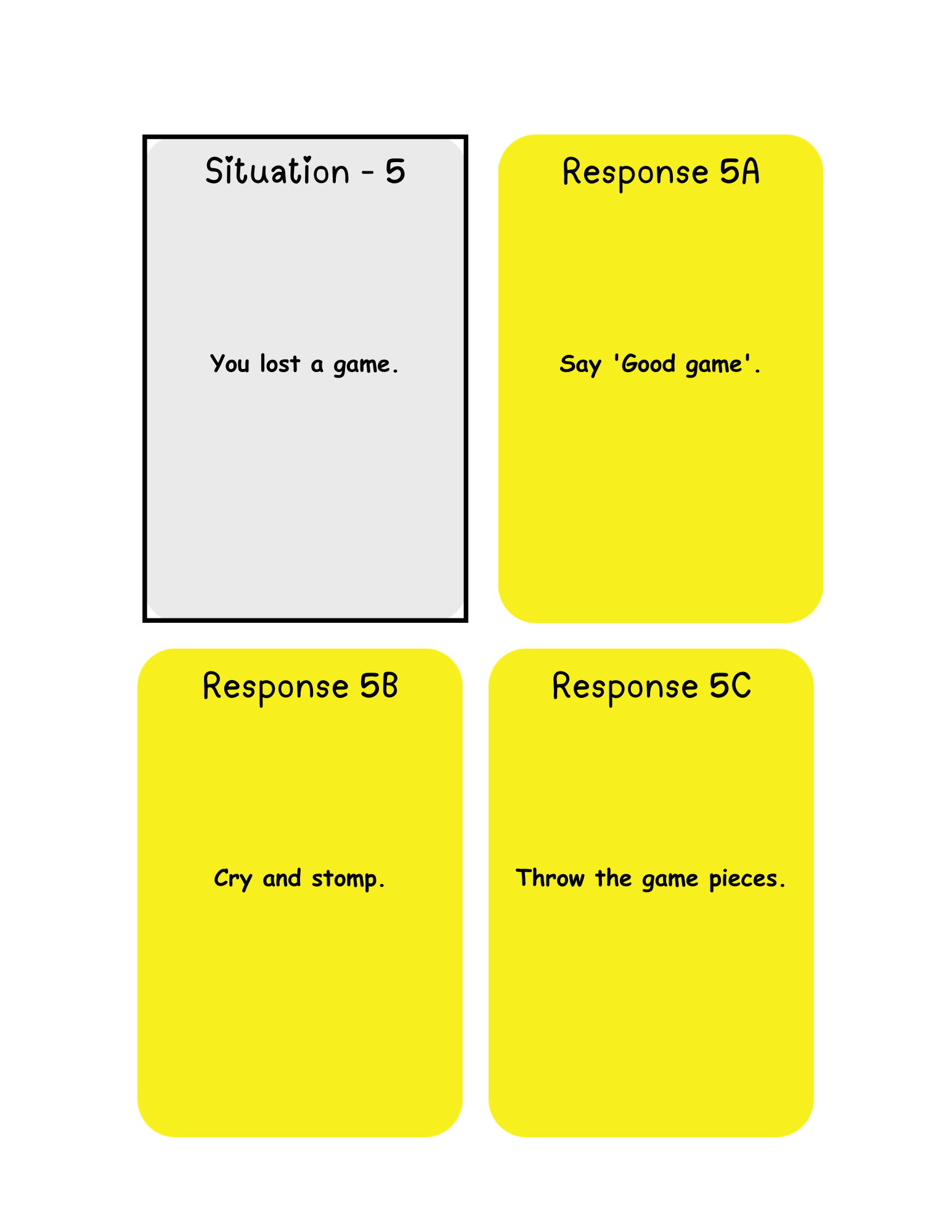 Self-Control Activity Sheet
