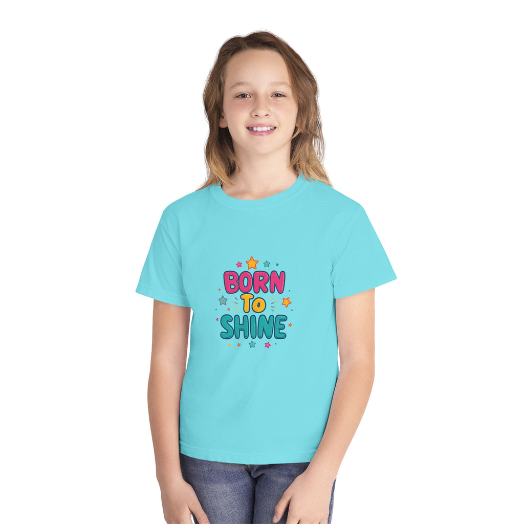 Born to Shine Youth T-Shirt — Colorful Kids Graphic Tee