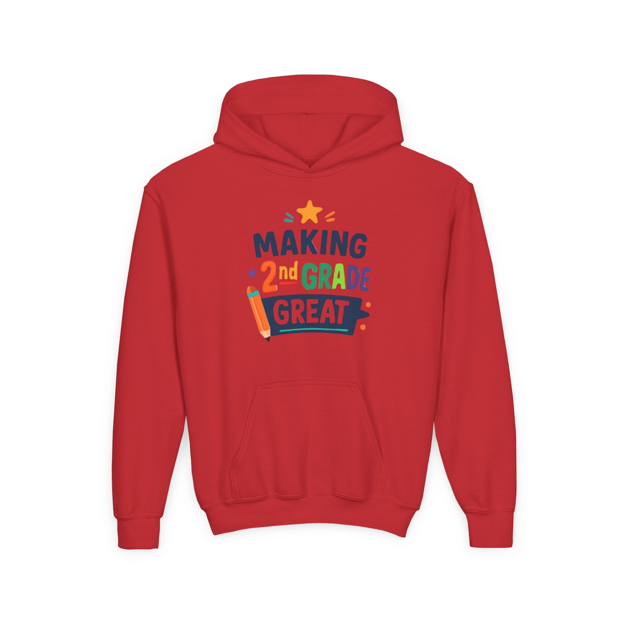 Youth Hoodie – "Making 2nd Grade Great" Back-to-School Kids Sweatshirt