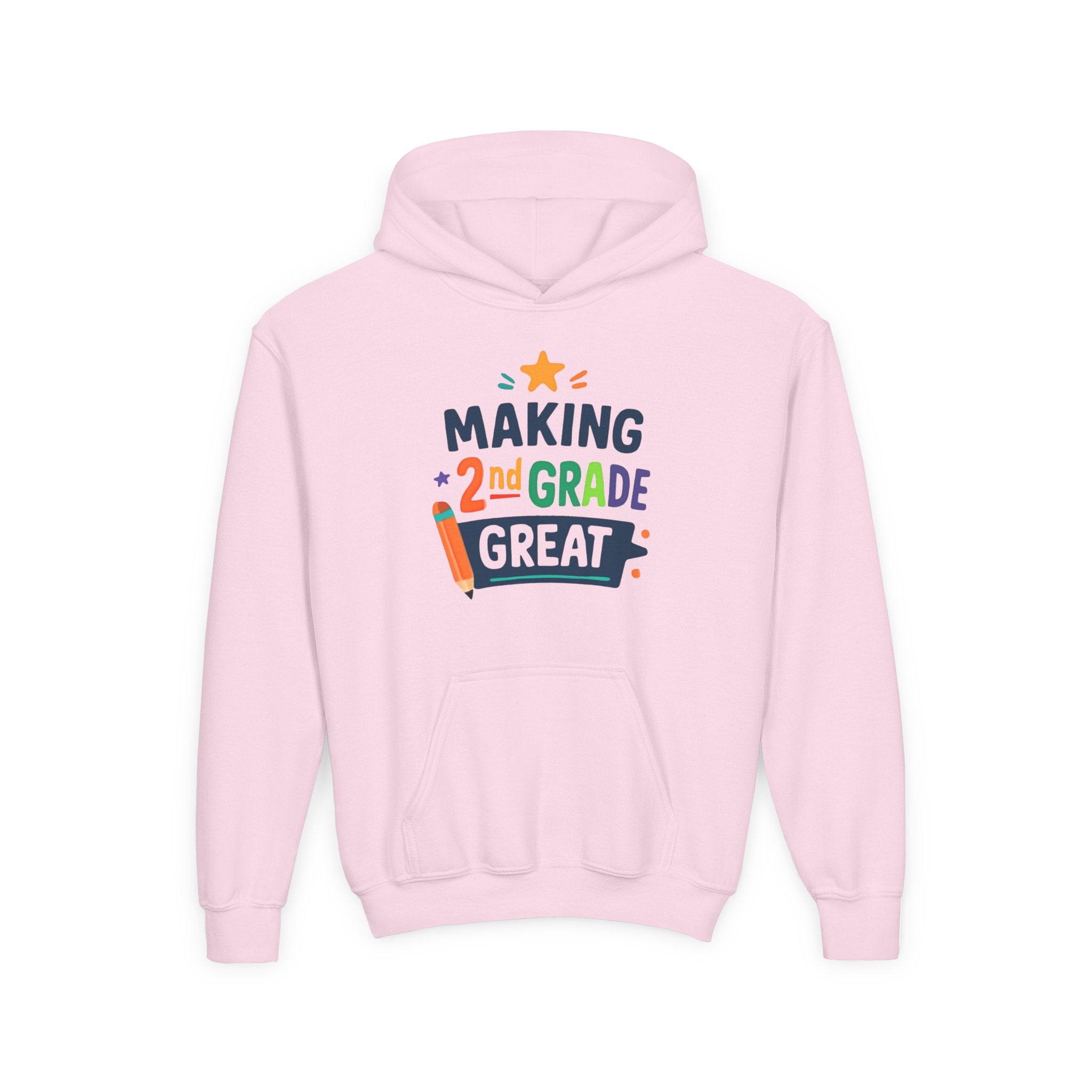 Youth Hoodie – "Making 2nd Grade Great" Back-to-School Kids Sweatshirt