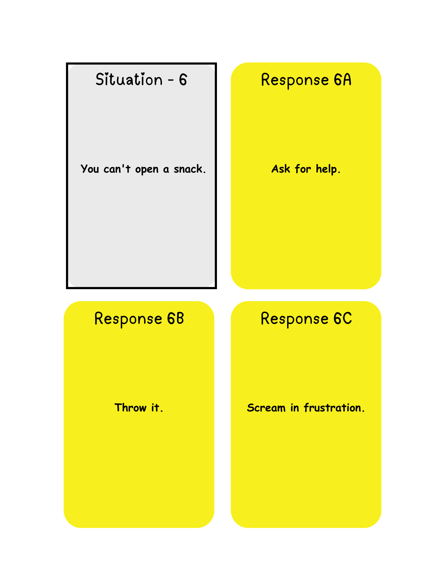 Self-Control Activity Sheet