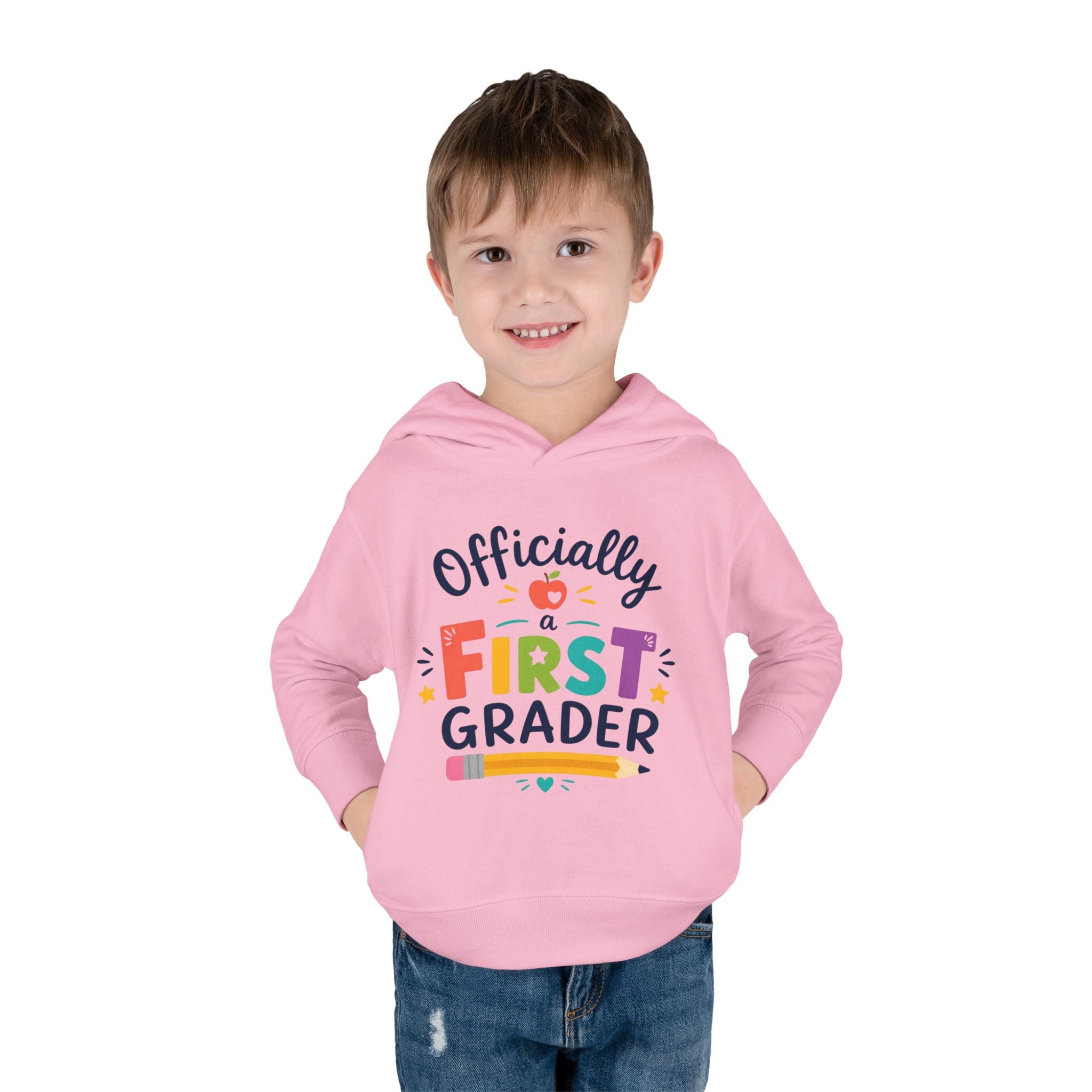 Officially a First Grader Toddler Hoodie — Back to School Pullover
