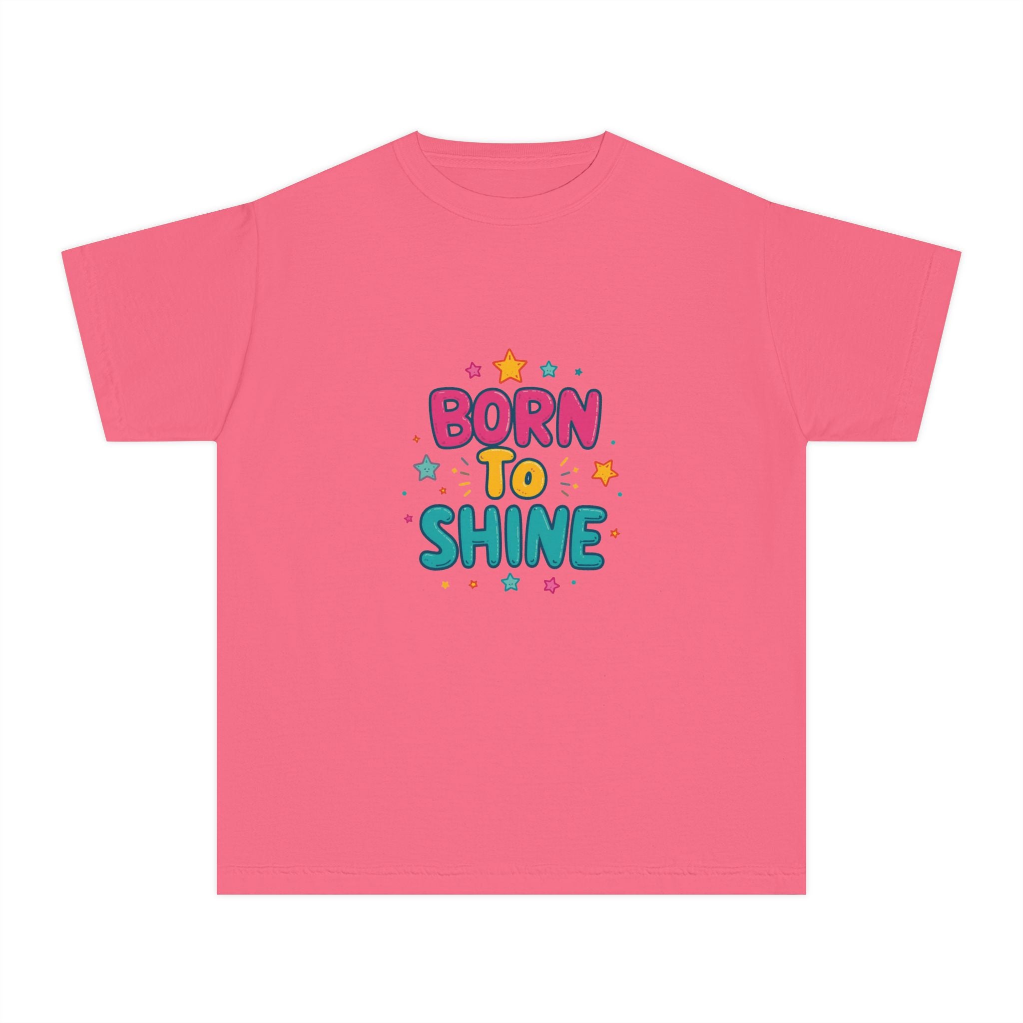 Born to Shine Youth T-Shirt — Colorful Kids Graphic Tee
