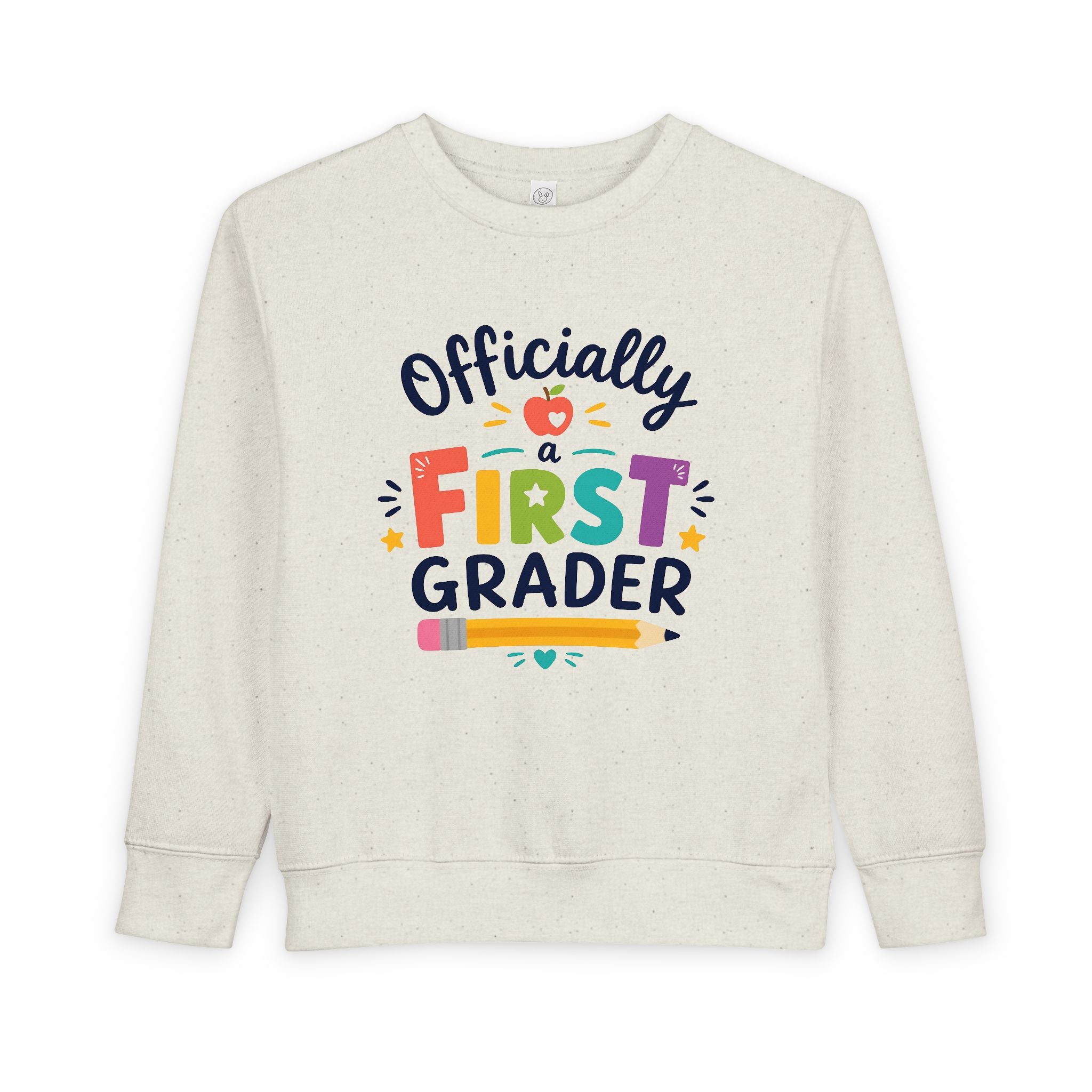 1st Grade Toddler Sweatshirt — Colorful Back-to-School Crewneck for Kids