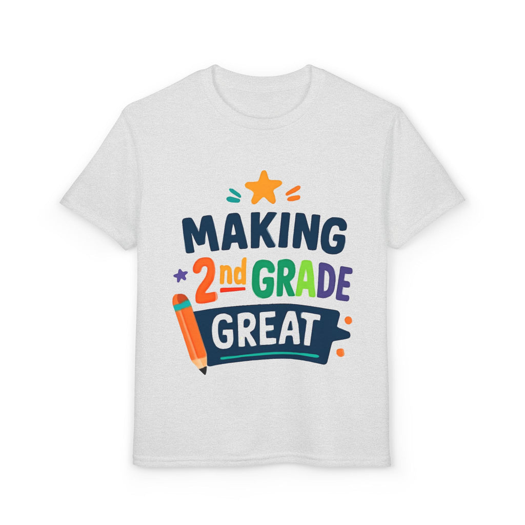 2nd Grade Kids T-Shirt - Colorful Back-to-School Pencil Design