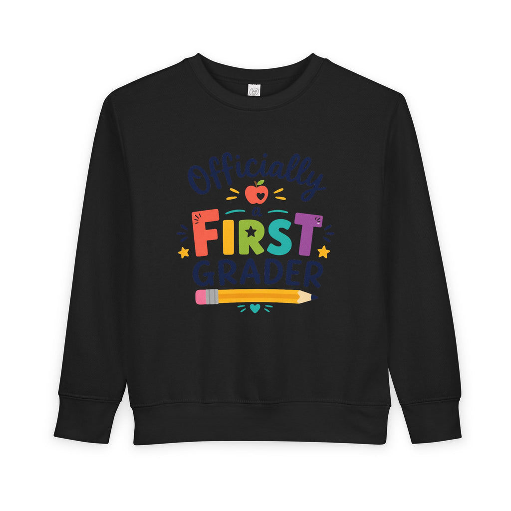 1st Grade Toddler Sweatshirt — Colorful Back-to-School Crewneck for Kids