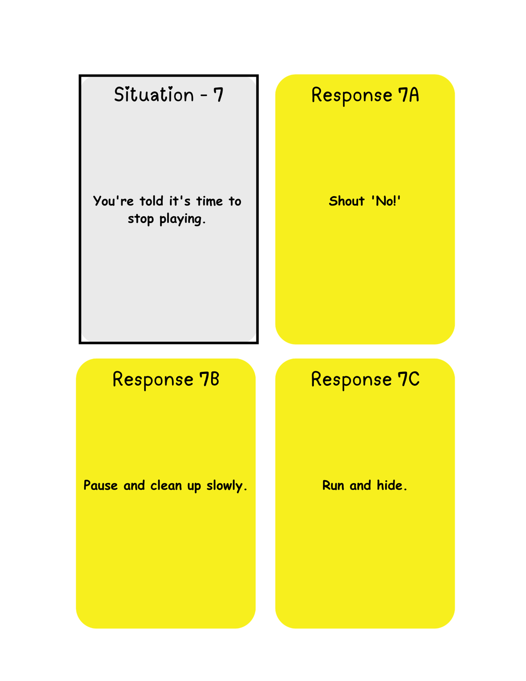 Self-Control Activity Sheet