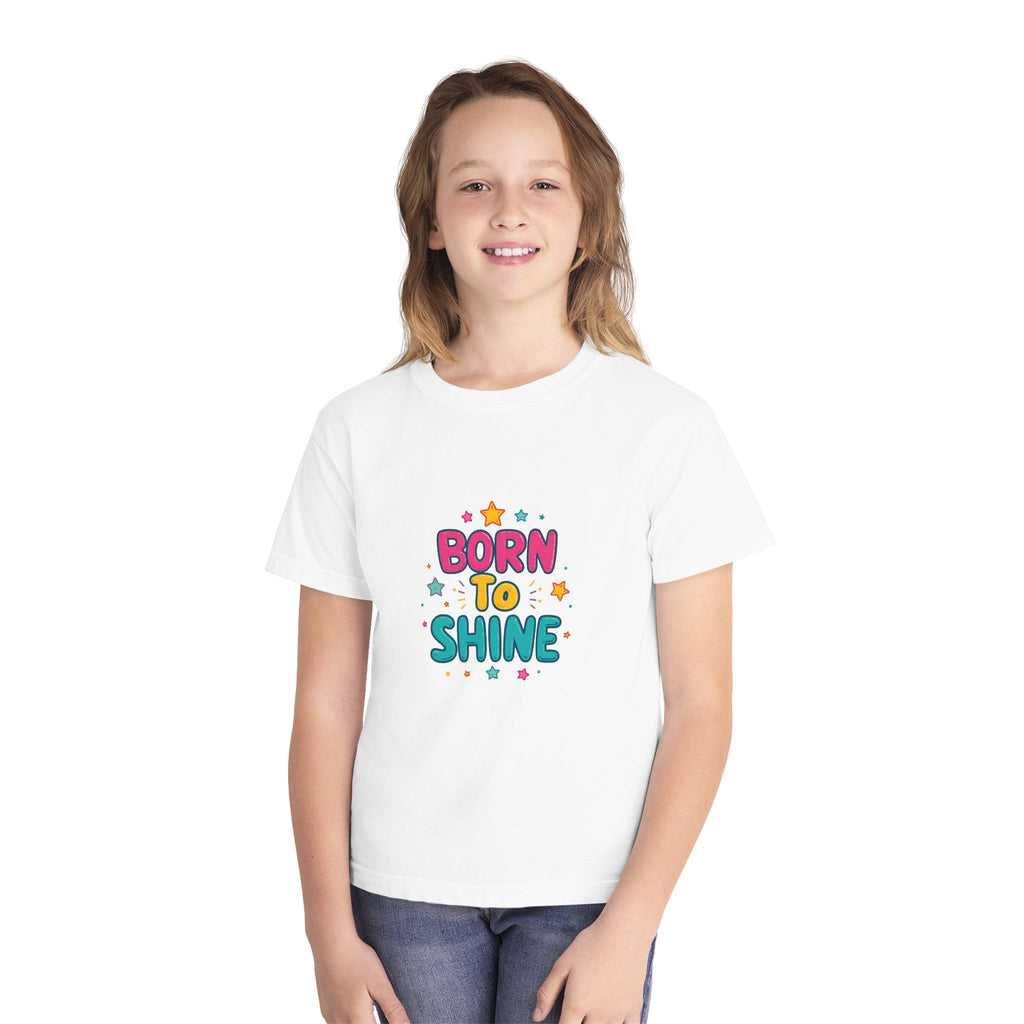 Born to Shine Youth T-Shirt — Colorful Kids Graphic Tee