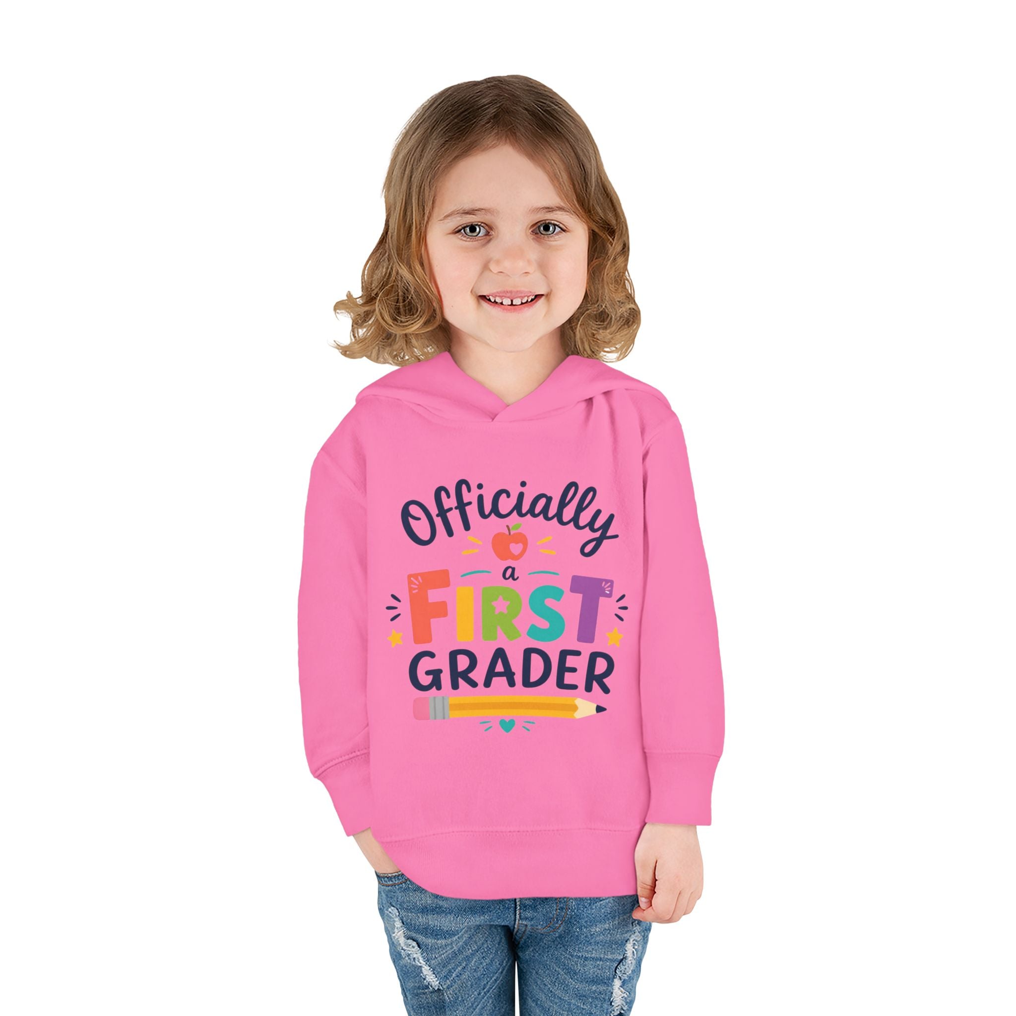 Officially a First Grader Toddler Hoodie — Back to School Pullover