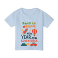 Toddler T‑Shirt — "Back to School: New Year, New Adventures" Cute Kids Graphic