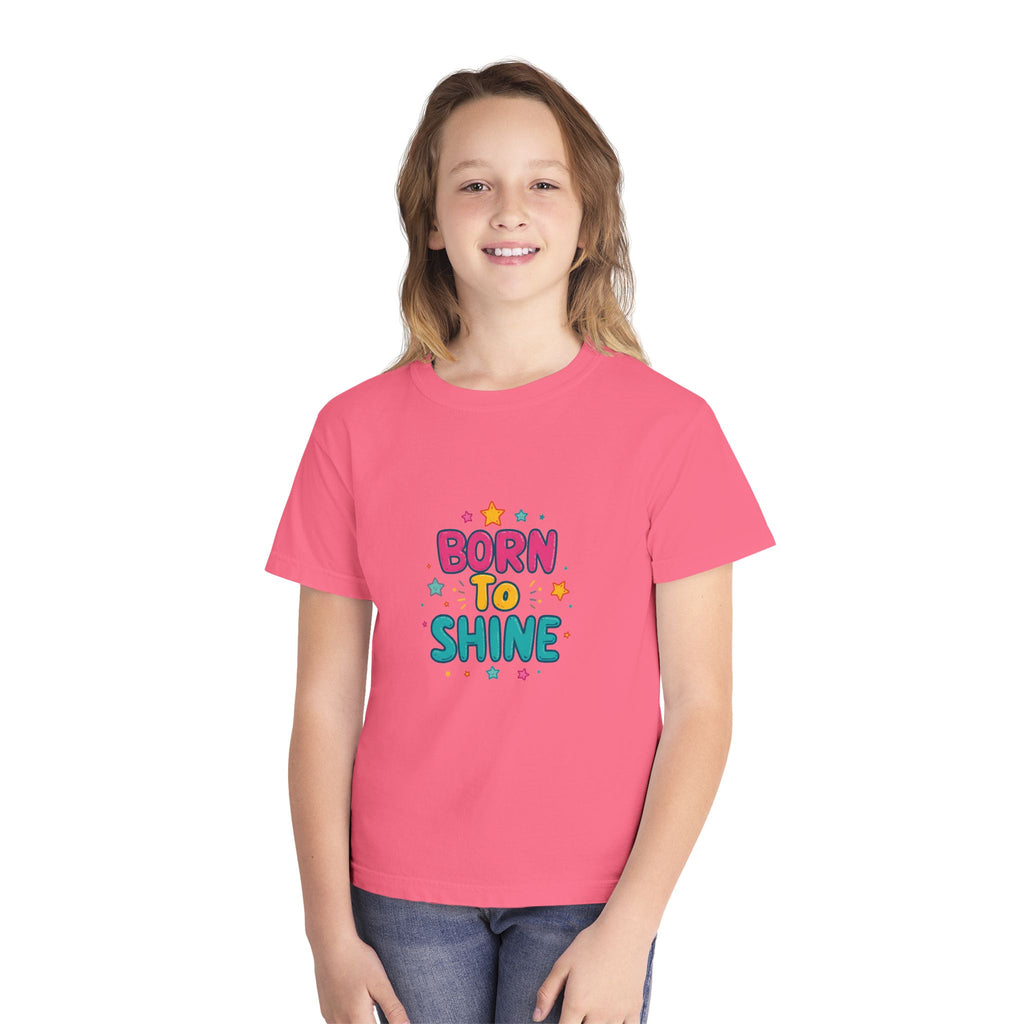 Born to Shine Youth T-Shirt — Colorful Kids Graphic Tee